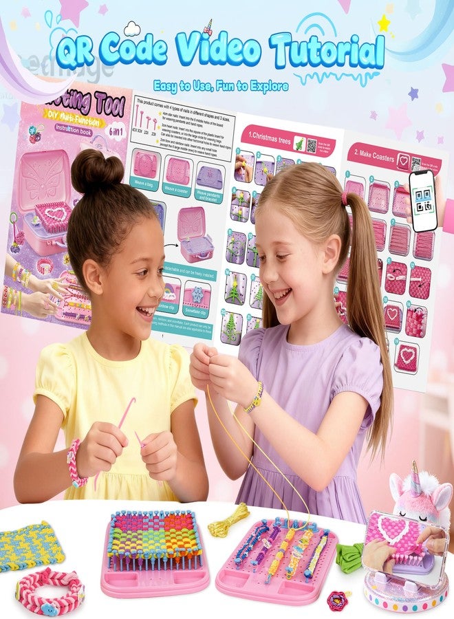 Nicella 6-in-1 Friendship Bracelet Making Kit,Weaving Loom Kit Toys, 500+ Pcs Craft Kits For Kids,A multi-functional Weaving loom that can be used to make Bracelet, potholder, pendants, bags, hats and scarves - Image 4